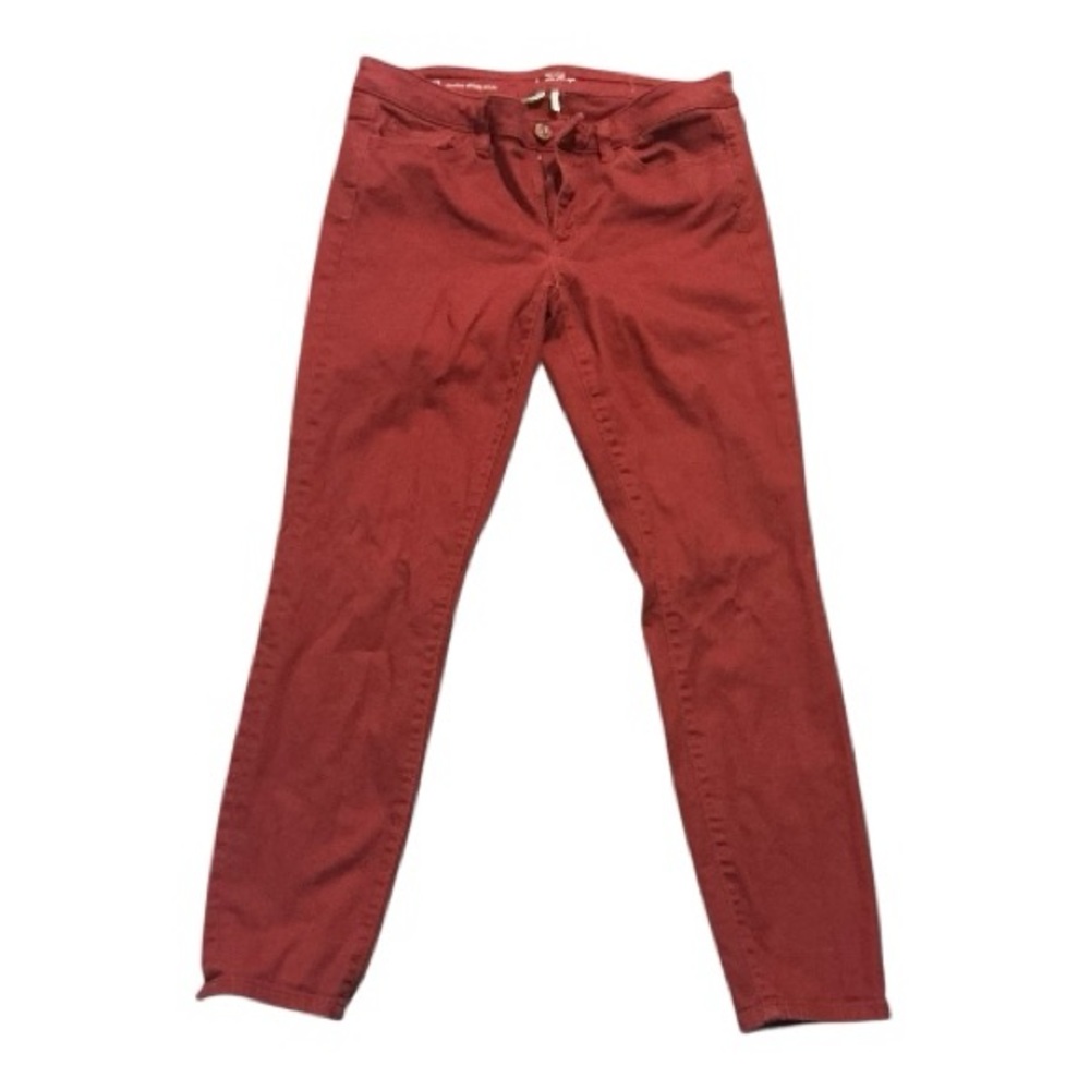 LOFT Modern Skinny Ankle Jeans in Deep Red Sz 29